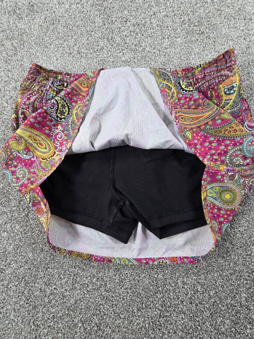 prAna Wildflower Paisley Athletic Skort - Size L - Picture 6 of 7
